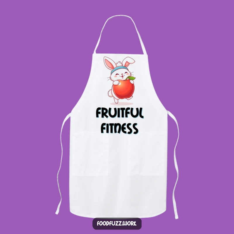 Funny Bunny Fitness Apron: Kitchen Workout Humor, Excellent Funny Gift