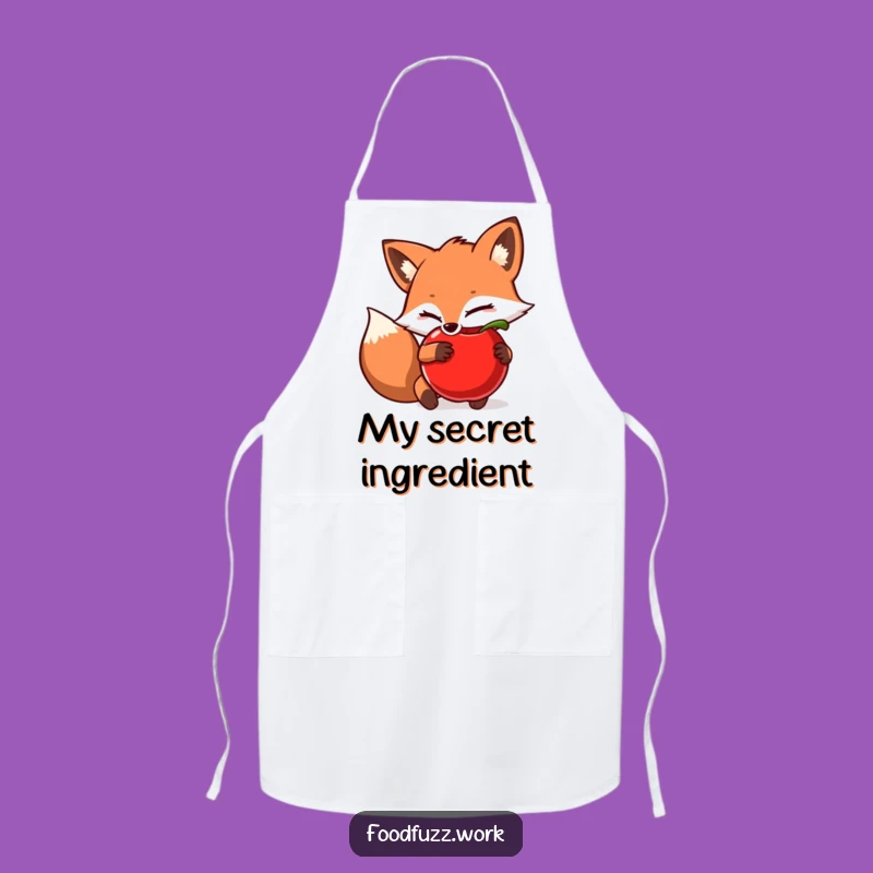 Funny Fox Apron: Snack Master, Playful Kitchen Fun and Humor