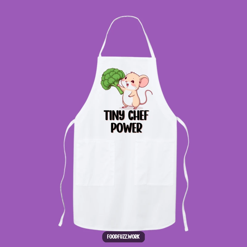 Funny Mouse Veggie Apron: Kitchen Health Humor, Excellent Funny Gift