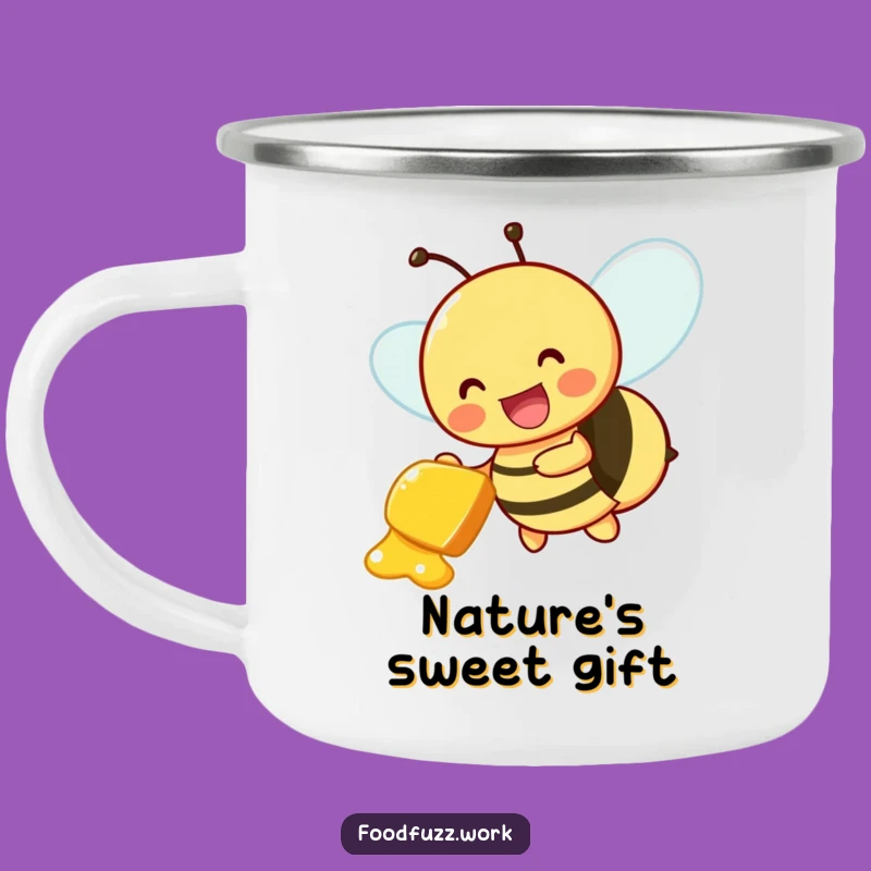 Funny Bee Camping Mug: Sweet Sips, Cheerful Outdoor Companion