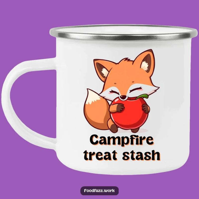 Funny Fox Camping Mug: Secret Stash, Playful Outdoor Companion