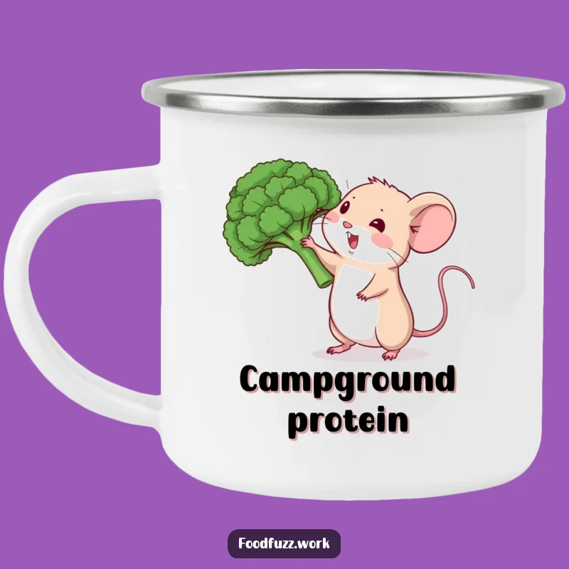 Funny Mouse Veggie Camping Mug: Outdoors Healthy Humor, Perfect Funny Gift