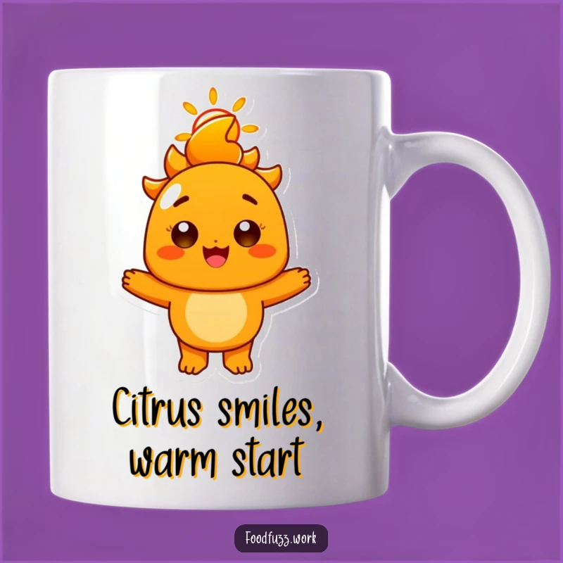 Funny Radiant Orange Mug: Sunny Smile, Burst of Citrus Cheer Gift