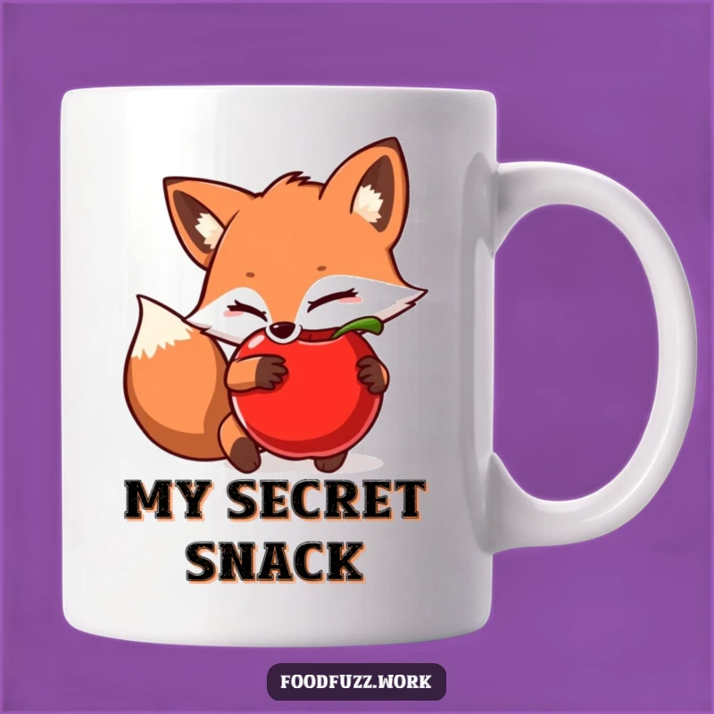 Funny Sly Fox Mug: Secret Apple Thief, Playful and Humorous Gift