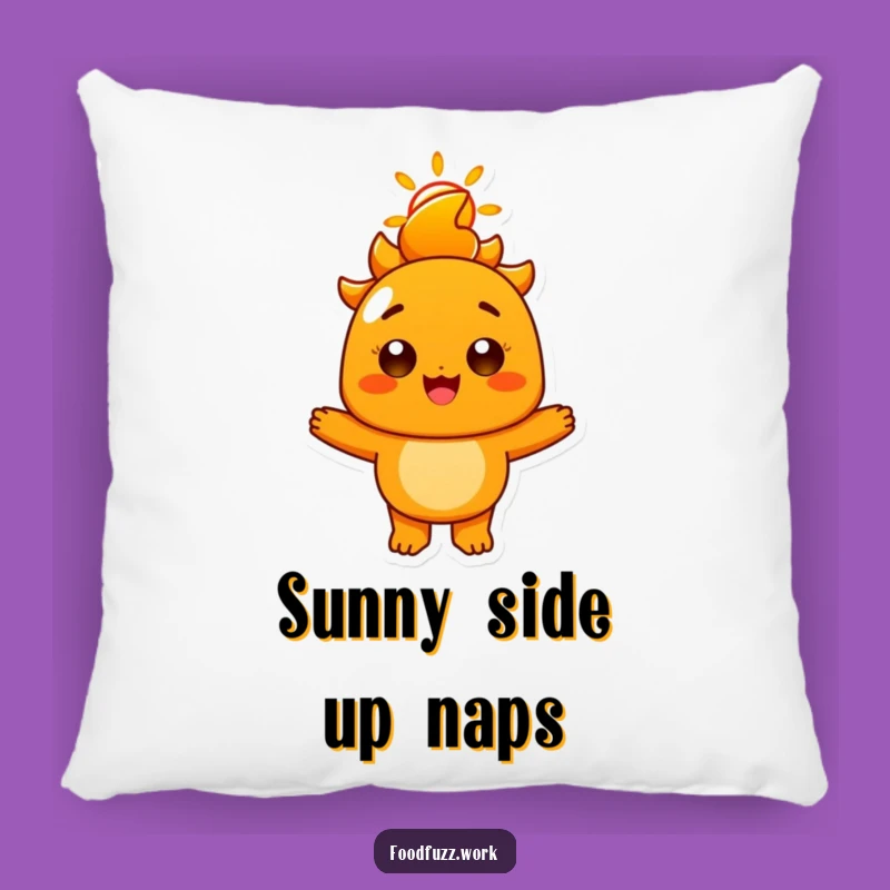 Funny Radiant Orange Pillow: Cozy Character with Sunny Smile, Soft & Cheerful