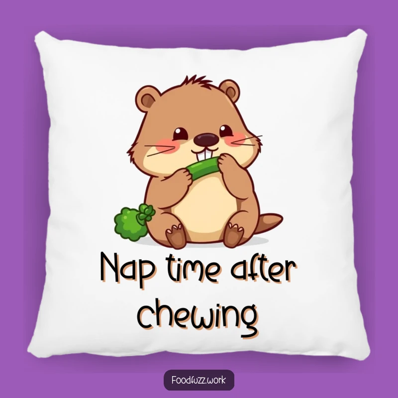 Funny Beaver Cucumber Pillow: Cozy Comfort with a Humorous Work Vibe!