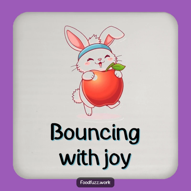 Funny Bunny Fitness Coasters: Protect Surfaces with Workout Humor, Cute Funny Gift Set