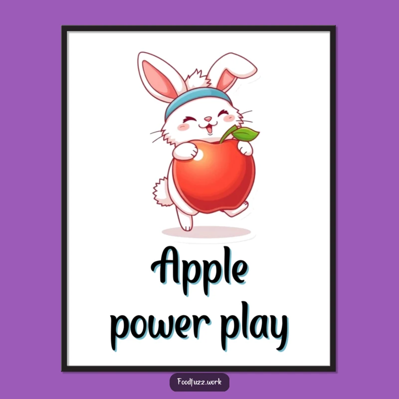 Funny Bunny Fitness Poster: Energetic Workout Art, Perfect Funny Gift Decor