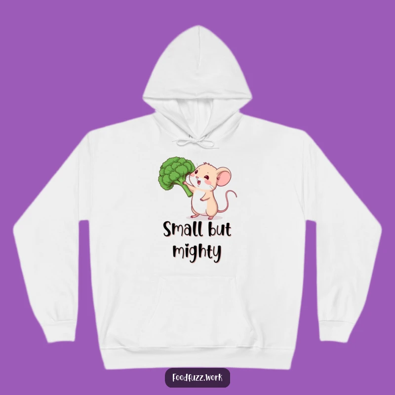 Funny Mouse Veggie Hoodie: Cozy Healthy Eating Humor Sweatshirt, Perfect Funny Gift