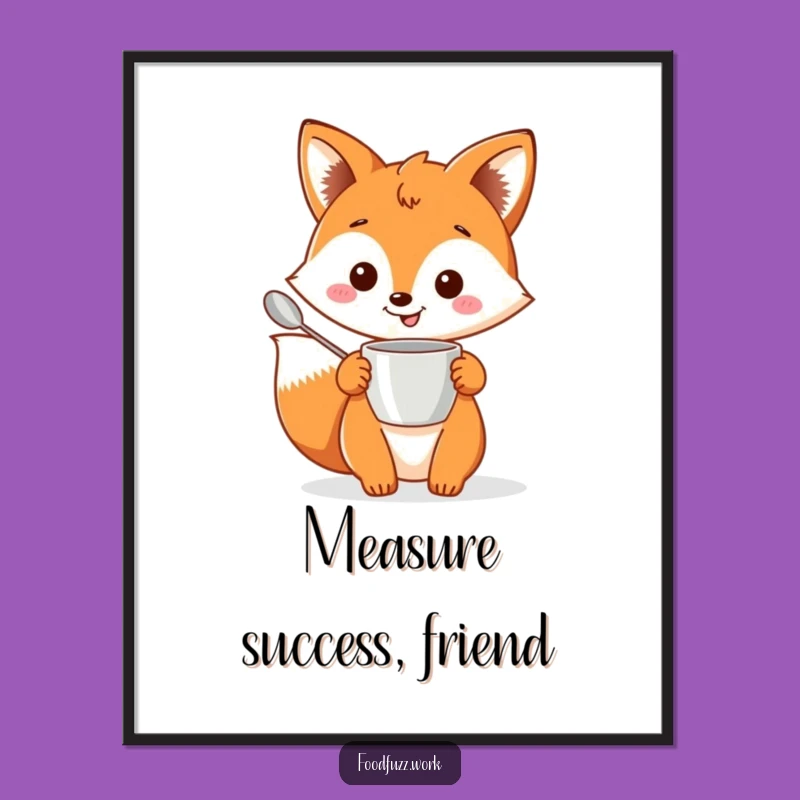 Funny Free Printable Fox Wall Art - Cheerful Baker, Downloadable Decor!