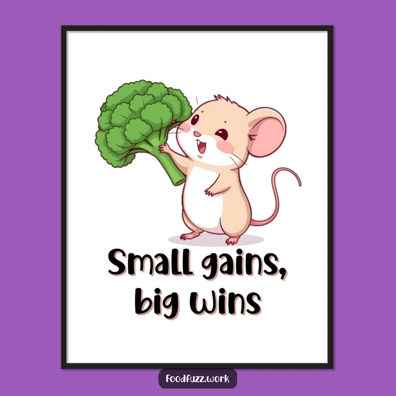 Funny Free Printable Mouse Wall Art - Tiny Strength, Downloadable Decor!
