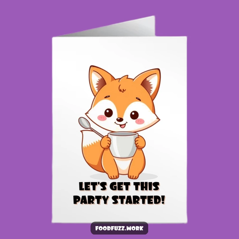Free Printable Fox Birthday Card - Cheerful Baker, Downloadable Laughs!