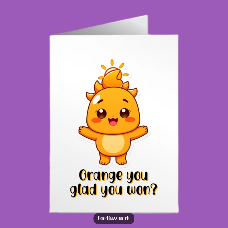 Free Printable Congrats Card: Radiant Orange Spreading Joy, a Sunny Downloadable Gift!
