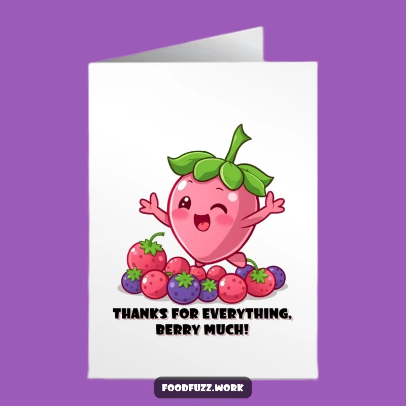Free Printable Thank You Card: Bouncing Berry Grateful for Goodness, a Sweet Downloadable Gift!