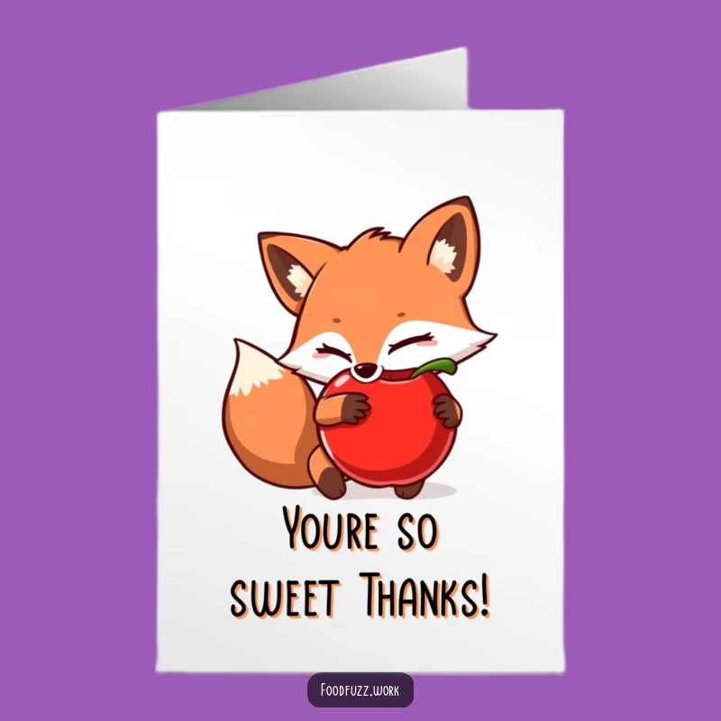 Funny Free Printable Thank You Card: Sly Fox's Secret Thanks - Downloadable Gift