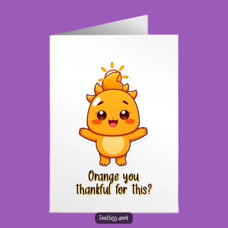 Free Printable Thank You Card: Radiant Orange Thankful and Smiling, a Sweet Downloadable Gift!