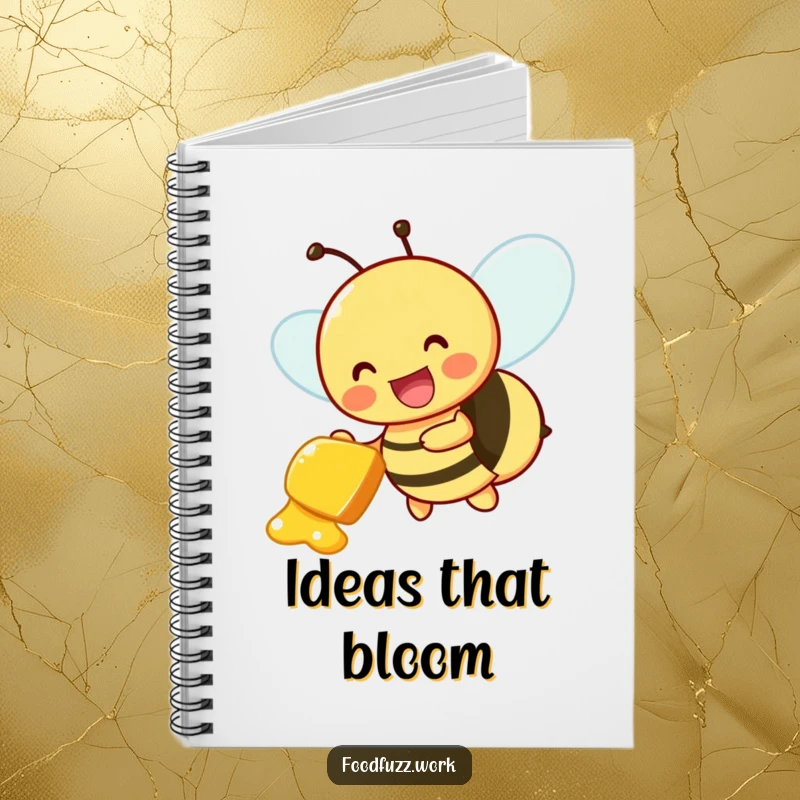 Funny Notebook: A buzzing bee delivering a honeydew slice, inspiring you to jot down your sweet thoughts and ideas.