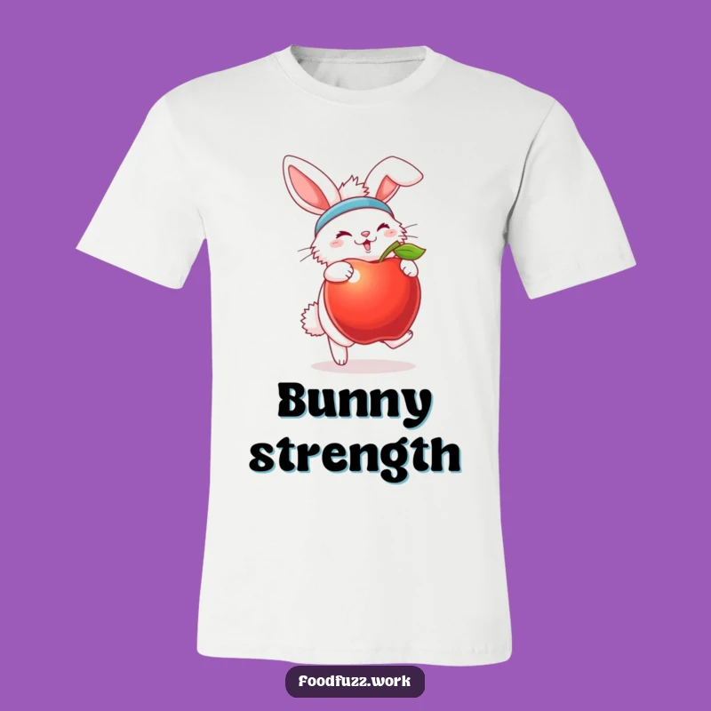 Funny Bunny Fitness T-Shirt: Active Apple Bouncing Humor Tee, Best Funny Gift