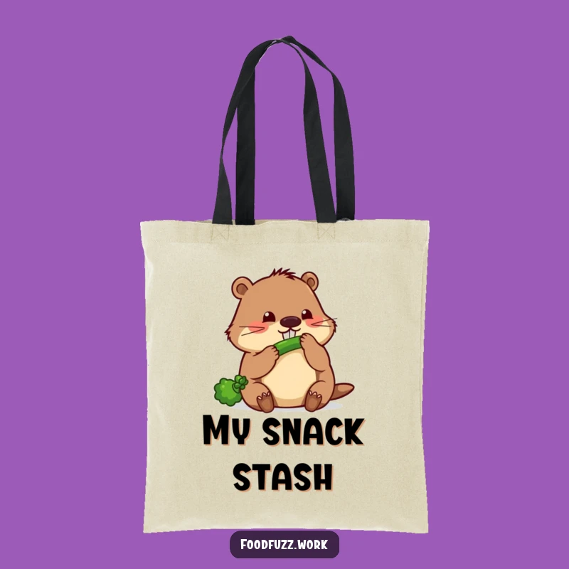 Funny Beaver Cucumber Tote: Carry Your Tasks with Humorous Style!